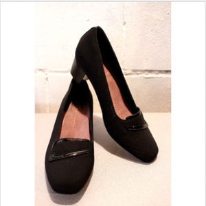 Clarks Black Leather Dress Heel/Shoes